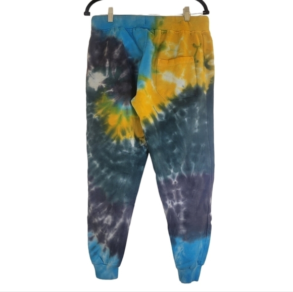 La' Detresse Acid Wash Limeade Tie Dye Sweatpants •M - Picture 9 of 15